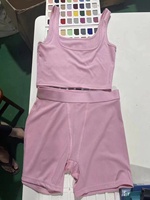 En vrac printemps rose vif débardeur Shorts Lounge Wear Dupe Loungewear 2 deux pièces vêtements d'été ensemble pour femmes vêtements tenue 2024