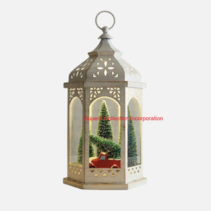 Linterna de Navidad de Metal negro Premium Decoración festiva para el hogar Linterna de vela de mesa Linterna decorativa moderna a bajo precio - Product Image 4