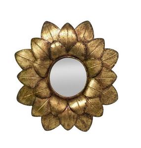 Miroir mural à cadre de tournesol en tôle de fer revêtu de poudre pour pistolet Miroir de courtoisie tendance pour la décoration de la maison - Product Image 5