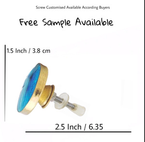 Boutons en métal en os bleu Turquoise Design industriel Style tiroir poignée d'armoire tire pour commode de cuisine-pour chambre salon - Product Image 3