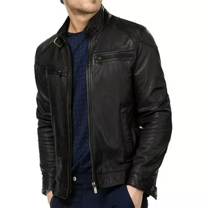 Chaqueta de cuero de cordero genuino negro de moda de calidad para hombre/chaquetas de cuero de Pakistán para hombre de Maximize Wear - Product Image 6