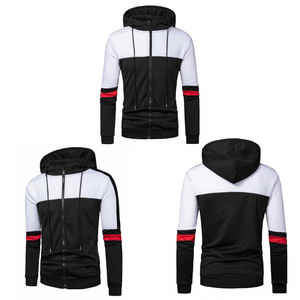 Cremallera elegante Venta caliente de moda 100% Material de algodón Sudaderas con capucha para hombre Nueva ropa casual Hombres Excelente calidad Sudadera con capucha hecha a mano - Product Image 3