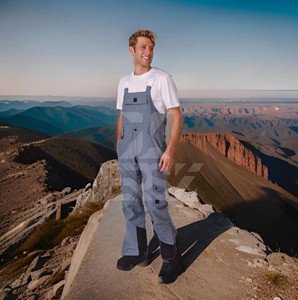 Pantalones con pechera unisex personalizables de talla grande de alto rendimiento, ajuste relajado, duradero, impermeable, transpirable, estampado para calefacción - Product Image 1