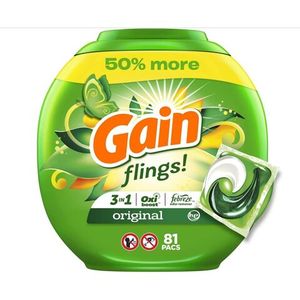 Acheter Gain Original 64 charges poudre super concentrée lessive lavande parfum écologique 100 FlOz vêtements en ligne à bas prix - Product Image 4