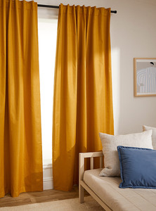 Màn dệt 100% <span class=keywords><strong>Polyester</strong></span> Rèm 300cm 245gsm phòng khách phòng ngủ nhà dệt vải đóng gói 150cm màu đen - Product Image 3