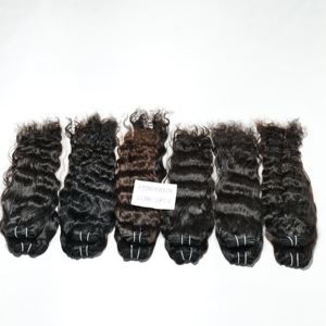 Vente en gros 100% extensions de cheveux humains vierges naturels pas cher indien brut non transformé ondulé Afro Curl Styles vague paquet du vendeur - Product Image 3