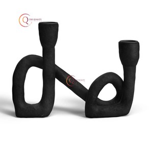 Wholesale Exporter Vintage Design 100% Metal Candle Holder Hot Sale New Arrival Black Color Powder Coated Unique Candle Jar - Product Image 1