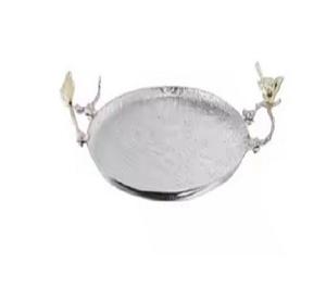 Plateau de conception ovale en acier inoxydable Organisateur en métal Plateau décoratif en acier inoxydable à roulettes pour biscuits au prix de gros - Product Image 3