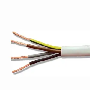 Fil électrique en cuivre flexible sans halogène multi-conducteurs 4x0.75, 4x1, 4x1.5, 4x2.5, 4x4, 4x6 H05VV-F 052XZ1-F TTR H03VV-F PVC