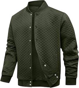Veste universitaire pour homme MJ2025 en cuir PU personnalisé avec col montant et traitement de revêtement pour les marques de vêtements - Product Image 2