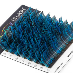 Silk <b>lash</b> extension trays mix of colors <b>individual</b> false eyelashes easy fanning multicolored wholesale false eyelashes - Product Image 5