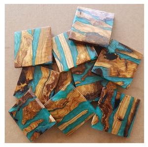 ที่รองแก้วทำจากไม้และสีฟ้าที่มีคุณภาพดีเยี่ยมดีไซน์สุดสร้างสรรค์หรูหราอุปกรณ์ในครัวเรือน - Product Image 1