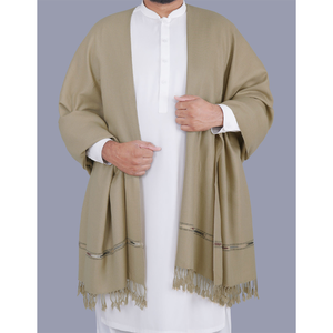 Men Large Size Wool Shawl <b>Pakistani</b> <b>Chadar</b> Custom Made Plain Blank Knitting Merino Wool Shawls Wholesale OEM - Product Image 3