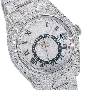 Relojes Mecánicos Analógicos de Acero Inoxidable con Incrustaciones de Diamantes de Moissanita, Joyería Fina de Moda de Lujo para Hombre - Product Image 1