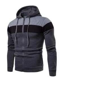 Ensemble deux pièces pour homme, automne et hiver, couleur unie, sweat-shirt et pantalon, tenue de sport décontractée tendance avec fonction coupe-vent 2026 - Product Image 4
