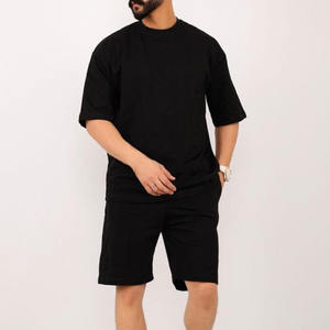 Factory Customized Summer Fashion <b>Short</b>-sleeved T-shirt <b>Shorts</b> Suit <b>2</b>-piece Breathable <b>Shorts</b> Suit <b>Men's</b> Casual Sportswear - Product Image 1