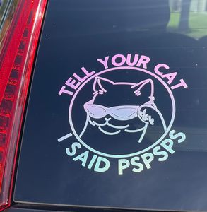 Vui mèo Meme <span class=keywords><strong>sticker</strong></span>, Vinyl Decal cho xe tải van SUV cửa sổ, YETI Tumbler stickers, dễ thương Internet Meme Tạp Chí mèo - Product Image 1