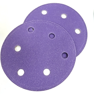 Usine directement 5 pouces sans trous outils abrasifs crochet et boucle support de disque de papier de verre en céramique violet OEM/ODM - Product Image 2