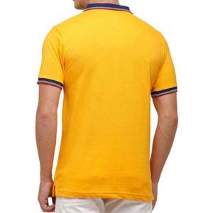 Vêtements décontractés Nouveaux t-shirts rayés d'entraînement de gymnastique de sports d'été pour hommes Hauts polo d'entraînement Coton Grande taille Chemises polo jaunes pour hommes - Product Image 2