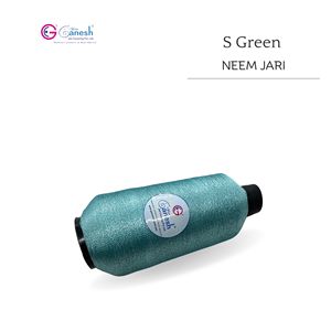 180D S Verde Neem Jari Metallic Flora Jari Hilo de bordado Poliéster Lurex de alta tenacidad para tejer a mano Jari MS-type - Product Image 2