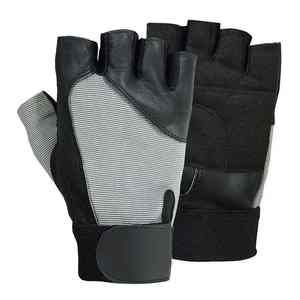 Wholesale Latest Collection Leather Half Finger Breathable Adjustable Strap Lightweight Unisex Weightlifting Gloves <b>Top</b> Trending - Product Image 3