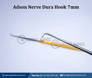 Crochet Adson Dura manuel en métal de qualité supérieure 7 mm, instruments neurochirurgicaux Regal Impex RI-NS-10012 Classe I, prix bas - Product Image 3