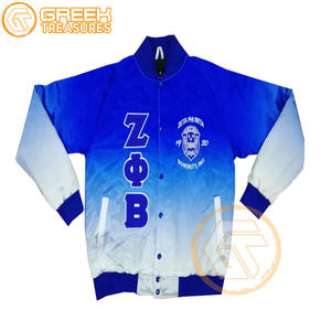 Chaqueta universitaria personalizada Zeta Phi Beta, ropa de hermandad, cresta bordada de satén transpirable de alta calidad y letras más finas para mujer - Product Image 2