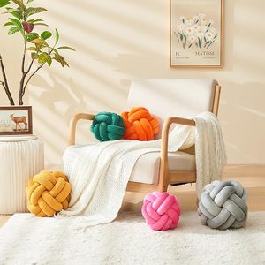 Nudo de esfera de bola decorativa de algodón y poliéster creativo para mejorar el escritorio de la Mesa en la sala de estar, dormitorio, oficina, decoración del hogar - Product Image 6