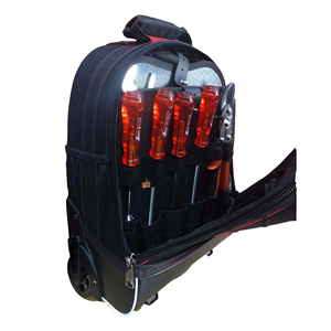 Sac à dos à roulettes en métal étanche CSPS 36x21x49cm Capacité 25kg Sangles réglables Norme Ista Origine Vietnam Noir - Product Image 3