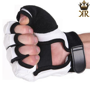 Gants de boxe demi-doigt en cuir de qualité pour adultes enfants entraînement de Fitness pour MMA Sanda Muay Thai Taekwondo Sparring - Product Image 6