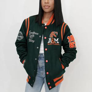 Chaqueta de lona con logotipo personalizado unisex, soporte impermeable a prueba de viento para equipos deportivos universitarios, letras delanteras de invierno para hombres - Product Image 6