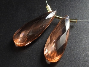 แฮนด์เมด30X10MM เหลี่ยมเพชรพลอยลูกปัดมอร์แกนไนต์คริสตัลควอตซ์สีชมพูแก้วสำหรับทำเครื่องประดับทำสีสันสดใสโดยตรง - Product Image 2