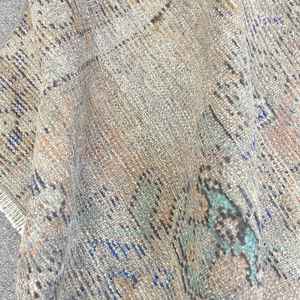 พรมวินเทจตุรกีขนาดเล็ก 2.7x5.2 ฟุต พรมขนสัตว์สีน้ำตาล - Product Image 5