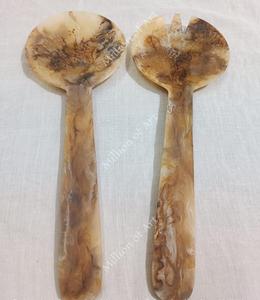 Servidores de ensalada de resina epoxi manuales ecológicos de nuevo diseño hechos a mano, herramientas de ensalada aptas para lavavajillas para cocina casera - Product Image 1