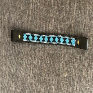 สายรัดหนังแท้ลายม้าประดับด้วยคริสตัล,สายรัดคิ้วแวววาวสำหรับม้าทุกขนาดและรูปร่างสามารถปรับแต่งได้พร้อมห่วงเย็บ - Product Image 4