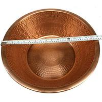 Bol de pédicure rond en cuivre Cuvette de massage en cuivre antique personnalisée OEM Bols de spa Bain de pieds Baignoire facile à transporter