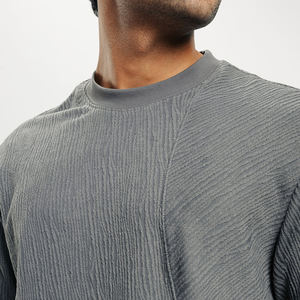 T-shirts à épaules tombantes surdimensionnés pour hommes lourds | T-shirts en coton vierge en vrac avec logo personnalisé dans des couleurs pastel - Product Image 6