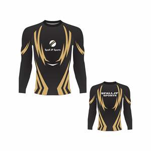 Fabricants directs Rashguard BJJ personnalisé Rashguard de fitness pour hommes à manches longues Tissu de qualité supérieure Logo personnalisé Rashguard - Product Image 1