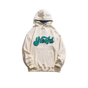 Sweat à capuche noir en détresse hommes 400Gsm sweats à capuche hommes haute qualité bouffée impression Boxy sweat à capuche court Streetwear - Product Image 3