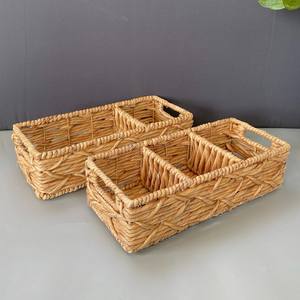 Bandejas organizadoras de utensilios de jacinto de agua, económicas, accesorios para cajones de cocina, bandeja compartimentada para cubiertos - Product Image 5