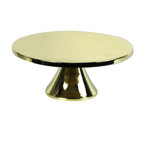 Soporte para servir postres y pasteles de diseño vintage, forma redonda, con acabado dorado, para decoración de fiestas de cumpleaños o bodas. - Product Image 1