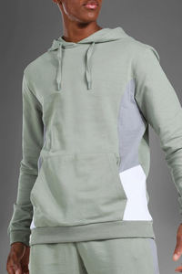 Venta al por mayor de sudaderas con capucha de 2 piezas transpirables para hombres gimnasio deportes gimnasio chándal logotipo personalizado trajes deportivos impresos - Product Image 3