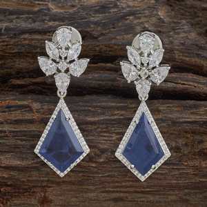 Boucles d'oreilles pendantes en zircon 177221, design géométrique à pampilles, plaqué or, matériaux tendance en alliage de cuivre et laiton, pour mariage, fête, cadeau - Product Image 1