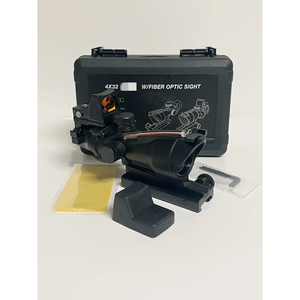 กล้องเล็งแบบออปติคอล 4x32 ACO พร้อมศูนย์เล็งแบบจุดแดง ไฟเบอร์ออปติกสีแดง ปรับได้ ผลิตจากโลหะผสมอะลูมิเนียมและเหล็ก สำหรับใช้ในการเล่นกีฬา - Product Image 1