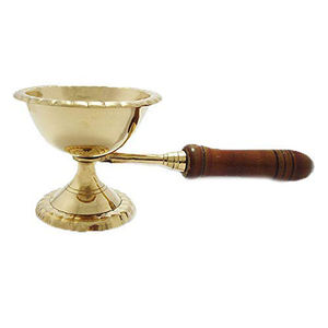 Brass <b>Incense</b> Burner With Wooden Handle Gold Polished High Quality Manufacturer and Wholesaler Decorative Coil <b>Incense</b> <b>Holder</b> - Product Image 5