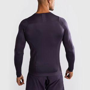 Chemise de compression à manches longues athlétique coupe ajustée pour l'entraînement chemise de compression pour hommes haut de sport de contrôle de l'humidité à séchage rapide - Product Image 4