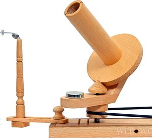 Enrouleur de boule de fil en bois-Grand enrouleur de fil en bois pour tricoter le crochet fabriqué à la main-Enrouleur de boule naturel robuste - Product Image 4