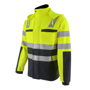 Veste de travail d'hiver à logo personnalisé en gros d'usine, haute visibilité, manches longues, réfléchissante, sécurité avec matière en coton - Product Image 2