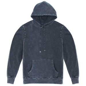 High Quality 100% Cotton Winter Hoodies for Men Custom 'Sialkot' Oversized Drop Shoulder <b>Washed</b> Heavyweight Hoodie Solid Pattern - Product Image 1