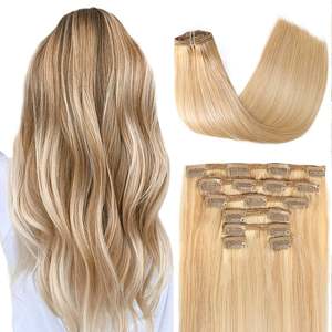 Extensions de Cheveux Humains Remy Russe Vietnamien Haute Qualité Personnalisable Clip-In Style Droit Teint Double Trame Machine - Product Image 4